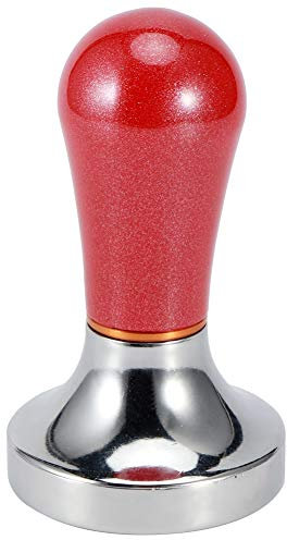 Tissting Prensador de Cafe, 57mm Café Tamper Aluminio Espresso Martillo de Mano Prensa Cafe para Prensar Espresso Rojo