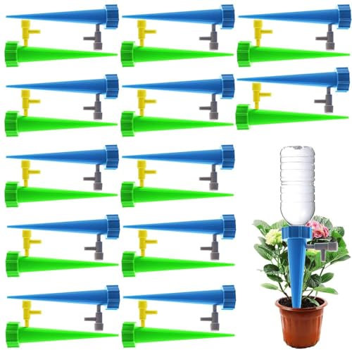 KOQAIIZ 24 Stück Automatisch Bewässerung Set, Einstellbar Bewässerungssystem für Garten Balkon, Bewässerungssystem Zimmerpflanzen Garten, für Topfpflanzen und Urlaub