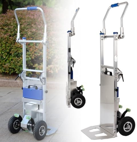 HZWJD Montascale Elettrico,Carrellino Con Ruote Portatutto,Carrello Su Ruote,Carrello Carrello,Carrello Pieghevole,Capacità Di Carico 200 Kg/440 Libbre,Per Casa/Logistica/Magazzino A