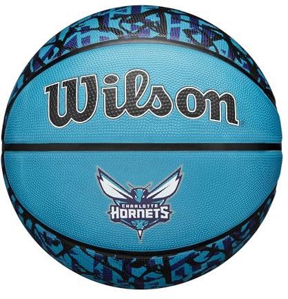 Wilson NBA Team Graffiti Basketball – Charlotte Hornets, Größe 17,8–74,9 cm