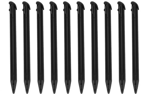 Stylet pour New 3DS XL, 10 Pièces, Stylets de Remplacement pour Écran Tactile, Accessoires de Console de Jeu (Noir)