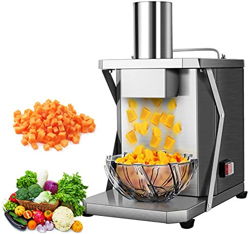 YXZQLOZ Cortadores de Verduras eléctricos Cortadores de Verduras de 200 W Cortadores en Cubitos Cortadores automáticos comerciales (12mm)