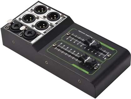 YIWEOG Passiver Lautstärkeregler, Metall, präziser Klangregler, Plug-and-Play, Stereo-XLR-Eingang/Ausgang, unterstützt DVD-Player, Soundkarten, Computer, Audio-Schnittstelle