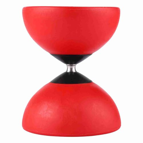 Culnflun Triple Bearing Diabolo Set Chinese Yoyo with Colorful Sticks Playable Game for All Ages ABS Material (Red)