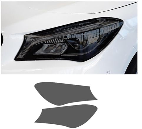 YLWDKORR Pellicola Protettiva fari Auto per Merc&edes B&Enz Classe CLA X117 2013-2019 Pellicola fari Auto, Luce Anteriore, Trasparente, annerito, Adesivo Protettivo Esterno