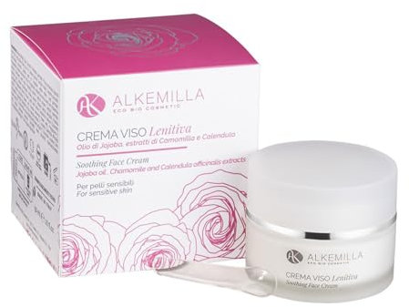 ALKEMILLA - Beruhigende Gesichtscreme für empfindliche Haut mit Jojoba-Öl, Kamillen- und Ringelblumenextrakten