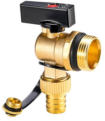 Fazvncv Vannes de distribution de chauffage par le sol en cuivre pour radiateur de chauffage de chauffe-eau - Vannes de vidange pour chauffage au sol - Connecteur