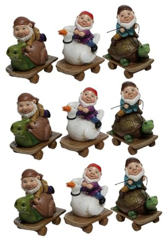 UKCOCO 3 Ensembles Ornements Nains Décorations De Jardin De Nains Coquins Petits Nains Nain De Pelouse Nains D'extérieur Drôle De Nain De Jardin Artisanat De Gnomes Résine 3 Pièces * 3