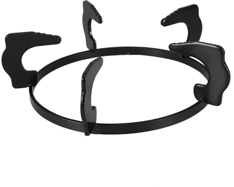 Anillo de Soporte de Hierro Fundido para Cocina de Gas, Negro | Rejilla Antideslizante para Wok, Base Rectangular de Hierro, Uso en Cocina Doméstica