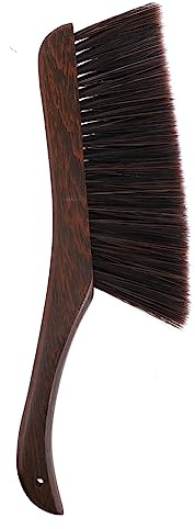 DEARMAMY Massivholz Staubpinsel Bettbürste Mit Weichen Kunststoffborsten Flexibel Und Schonend Handliche Holzgriff Reinigungsbürste Für Bettwäsche Kleidung Sofa Und Haushalt
