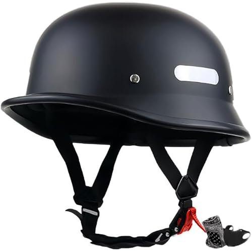 Retrò Mezzo Casco Da Motociclista, Portatile Casco Scodella Caschi Jet DOT/ECE Omologato, Vintage Sicurezza Estivo Moto Mezzo Casco, Casco Moto Jet Per Donna E Uomo Adulto 2,M=57-58CM