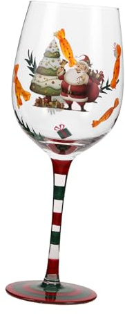 PRETYZOOM Bicchieri Di Natale Senza Stelo Decorativi in Vetro Design Di Babbo Natale Per Feste Invernali Brindisi Al Vino Acqua Succhi Eventi Speciali