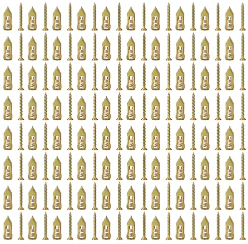 80Pcs Self Drilling Anchor Screws, Heavy Duty Drywall Fixings and Plasterboard Anchors Kit, Includes 30mm/40mm Tubes and 30mm/35mm/40mm Screws for Secure Wall Mounting of Pictures, Mirrors, Shelves