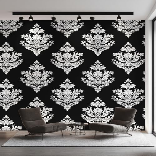 Genérico Papel Pintado Damasco Barroco, Papel Pintado Pared Floral Vintage de Decorativos del Hogar, para Salon Dormitorio Decoracion Pared, 396x280cm D&O93