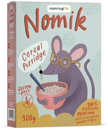 NOMINAL Frühstücksbrei Glutenfrei - Kinderbrei 10x300g | Glutenfrei, ideal bei Zöliakie oder Glutenunverträglichkeit; Ballaststoffreich für langanhaltende Sättigung und Energie