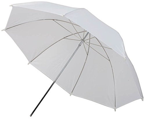 Quenox Durchlichtschirm (Studioschirm) für Studioblitz oder Aufsteckblitz an Blitzneiger 84 cm weiß