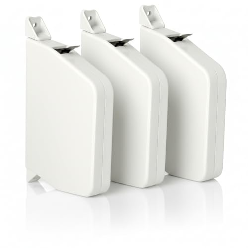 Mini Gurtwickler Aufputz 14mm - schwenkbarer Rolladen Gurtaufwickler für Jalousie und Rollo, Aufschraubwickler Rolladengurt Aufwickler Reparaturset - OHNE Gurt - 3 Stück