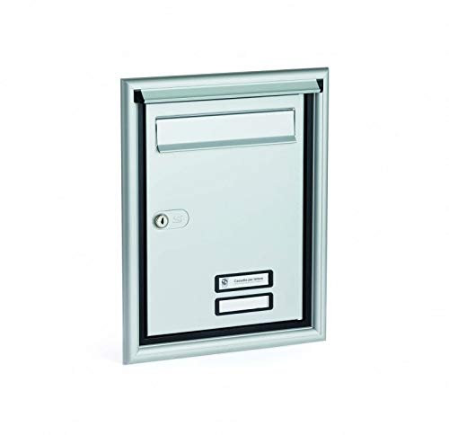 Porta postale completa per esterno da incasso a muro Silmec - Alluminio silver