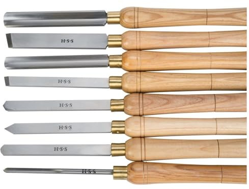 Holzkraft Drechselmesser-Set 8-teilig Holzstar (Drechseleisen-Set Maschinen Drechselwerkzeuge Drechseleisen-Satz Drechslerbeitelsatz) Anzahl: 8-teilig