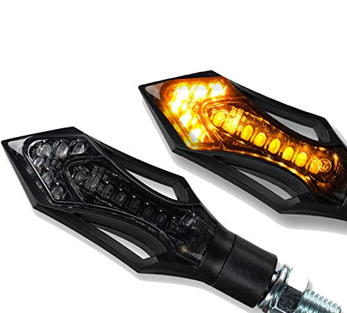 Germany Motorsports Motorrad LED Mini Micro Blinker Blinkerleuchten Rush schwarz getönt Quad ATV Trike Roller
