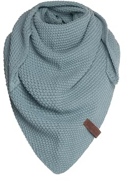 Knit Factory - Coco Trekantssjal Junior - Stone Green - 140x60 cm