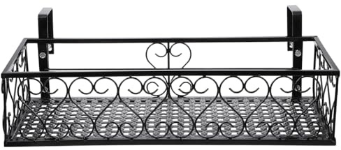 DOITOOL Hängender Pflanzenhalter – Hängende Pflanzgefäße, stilvoller Metall-Blumenständer für Balkon, Garten und Heimdekoration, langlebiger Eisen-Pflanzenhalter für vertikale Gartenarbeit, 50 x 20 x
