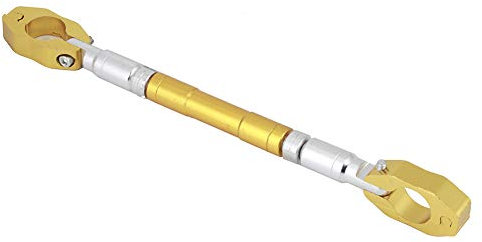 Refuerzo Manillar Moto,Barra de Equilibrio de Motocicleta Universal 22 mm Aleación de Aluminio Barra Transversal Ajustable Manillar Moto Refuerzo Palanca Accesorios (Negro)(oro)