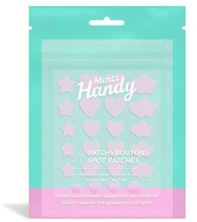 Merci Handy - Patchs Boutons - Traitement Naturel Anti-Bouton et Acné - 24 Patchs - Acide Salicylique et Huile Essentielle d’Arbre à Thé