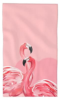 Flamingo Highly Absorbent Decorative Hand Towel Multipurpose for Bathroom Hotel Gym Spa Soft Cotton Fingertip Towels