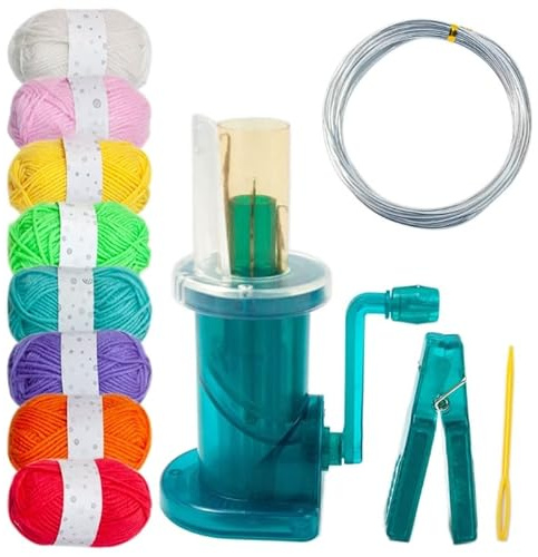 Abbellisci macchina per maglieria a mano Telaio Corda Filo Tessitura Strumento Bobina Macchina per Tricotina Bobina Knitter Accessori per Cucire Maglieria Ago da Cucito Decorare Macchina per maglieria