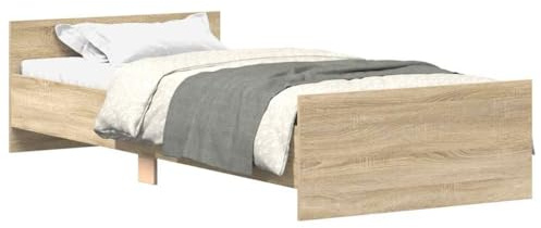 vidaXL Estructura de Cama sin colchón Madera Roble Sonoma 75x190 cm