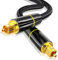 HuaLiSiJi Cable óptico Audio Digital Toslink Cable Audio Digital Optico Cable Audio óptico, Para Estéreos, Altavoces, Cines en Casa, PS4 Xbox 1m