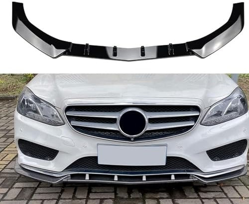 MSMDG Auto Frontspoiler Lippe für Mercedes Benz E-Class W212 Facelift AMG Line 2013 2014 2015 Kratzfest Kollisionssicher Lippenspoiler Frontstoßstangenlippe