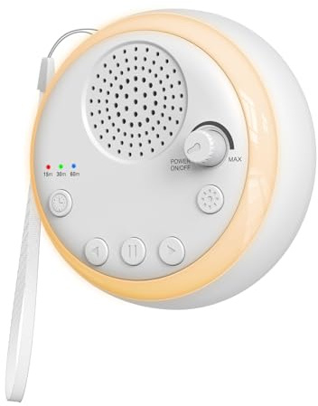 Ankilo White Noise Machine – Portable Sound Therapy Device with 16 Soothing Sounds Timer Memory Function USB Rechargeable for Babies and Adults