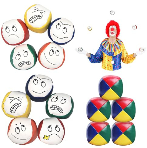 MIHURO Juggling Balls 15 Pcs Juggling Balls for Adults Children Beginners Professionals Durable Juggling Sets,Easy Grip and Learn, Coloured Creative Funny Juggle Balls for Age 5+