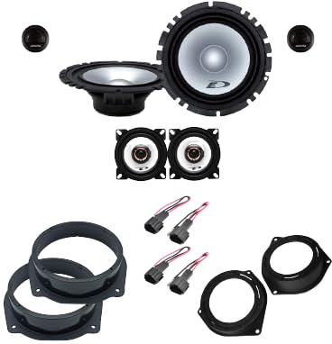 Kit 6 Casse Alpine SXE-1750S + SXE-1025S per Fiat Bravo dal 2007 in poi con 2 Supporti Anteriori, 2 Supporti Posteriori e 4 Connettori