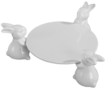 Cabilock Vassoio Della Torta Basamento Della Torta Del Coniglio Coniglietto Piatto Di Caramelle Vassoio Rotondo Basamento Della Della Tazza Piatto Di Coniglio o Di