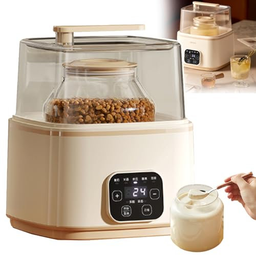HEGGMKK Máquina De Fermentación Automática De Yogur De 1 A 2 L, Fermentación Completamente Cerrada O Semicerrada, Gran Capacidad, Fácil De Limpiar, para Encurtidos De Yogur (232 * 225 * 275 Mm),A