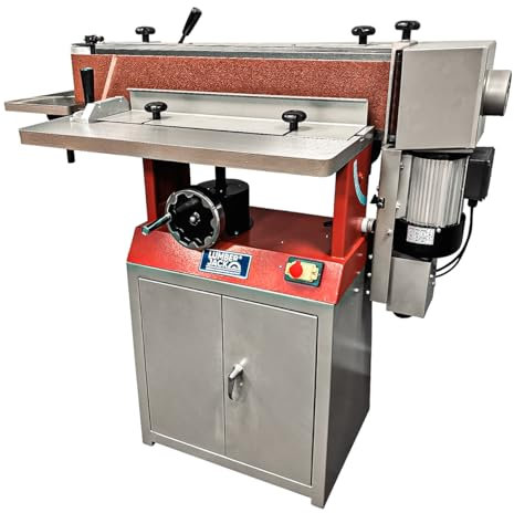 LUMBER JACK Floor Standing Belt Sander, 2200W Motor, Oscillating Vertical & Horizontal, Adjustable Cast Iron Table, T-Slot Rail, Precision Mitre Cuts, 2515 x 152mm Belts PRO Series