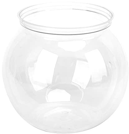 Plastic Mini Fish Tank Impact Bowl for Desk Bookshelf, Decorative Vase Goldfish Bowl, Transparent, S Size, for Planting and Decoration