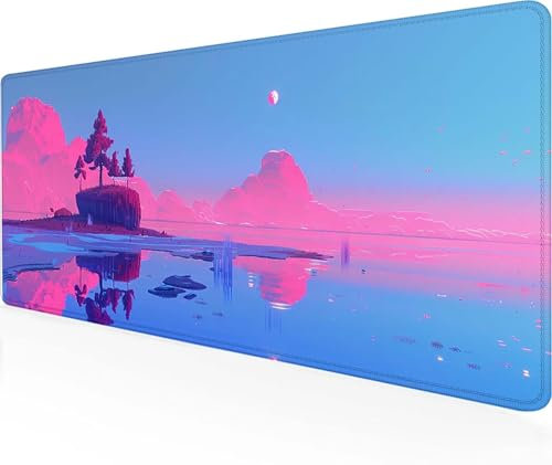 Mouse Pad Océano Alfombrilla Ratón XXL [120x60cm], Impermeable Alfombrilla Raton Rosa Mousepad con Base de Goma Antideslizante Tapete Escritorio Accesorios Gaming para Hogar Oficina, Regalos -Ly41278
