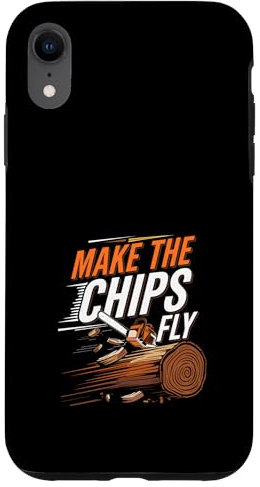 Sculpture sur bois pour tronçonneuse Coque pour iPhone XR