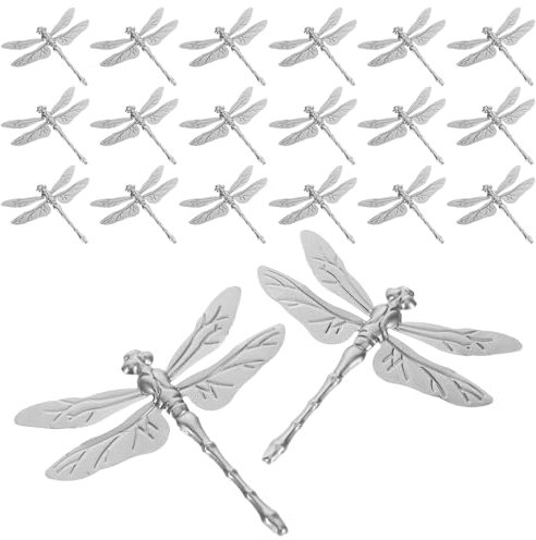 Balacoo 20pcs Metal Dragonfly Wall Art Retro Iron Sculpture for Outdoor Garden Decor Diy Metal Figurines Durable Decorative Dragonfly Statues Symbol of Fortune