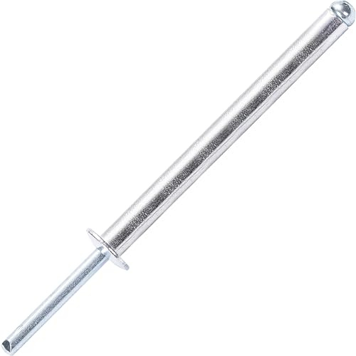 Blindnieten aus Aluminium extra lang, kuppelförmiger Kopf, Stahlschaft – DIN 7337 A – Für dicke Bleche (Ø4,0x40mm - 50 Stück)