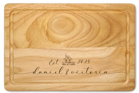 Personalised New Home 1 Engraved Small Wooden Chopping Board Cheese Board Serving Board Cutting Novelty Gift Birthday Christmas Housewarming Wedding