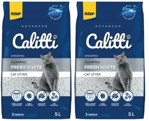 Calitti Fresh White Bentonit Katzenstreu 5L x 2