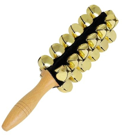 Fenteer Schlittenglocken, 25 Glöckchen, Lernspielzeug mit Griff, Schlaginstrument, Bell für Geburtstagshochzeiten, musikalische Darbietung