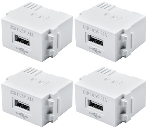 4 Stück 220V USB Power Module: USB Stromversorgungsmodul: 220V-Steckdose auf 5V-Transformator, 2,1A Ladesteckdose Schaltadapter Für Smartphones und MP4