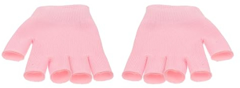 HOMSFOU Guanti in Gel Idratanti la Spa delle Mani Guanti Protettivi senza Dita per Cura della Pelle per Mani Secche e Screpolate Trattamento Notte Rigenerante Rosa