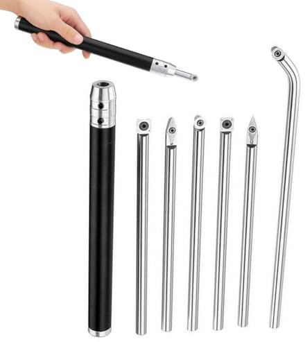 Cincel de torneado de madera, punta de carburo, barra de acero de aleación intercambiable, inserto de alta dureza para entusiastas de la carpintería, cortador de torno DIY